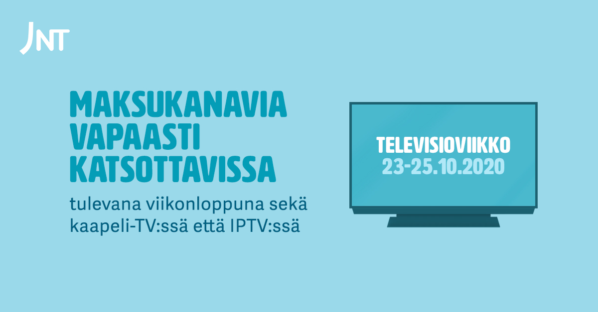 Televisioviikko – maksukanavia avoimessa katselussa 23-25.10.2020