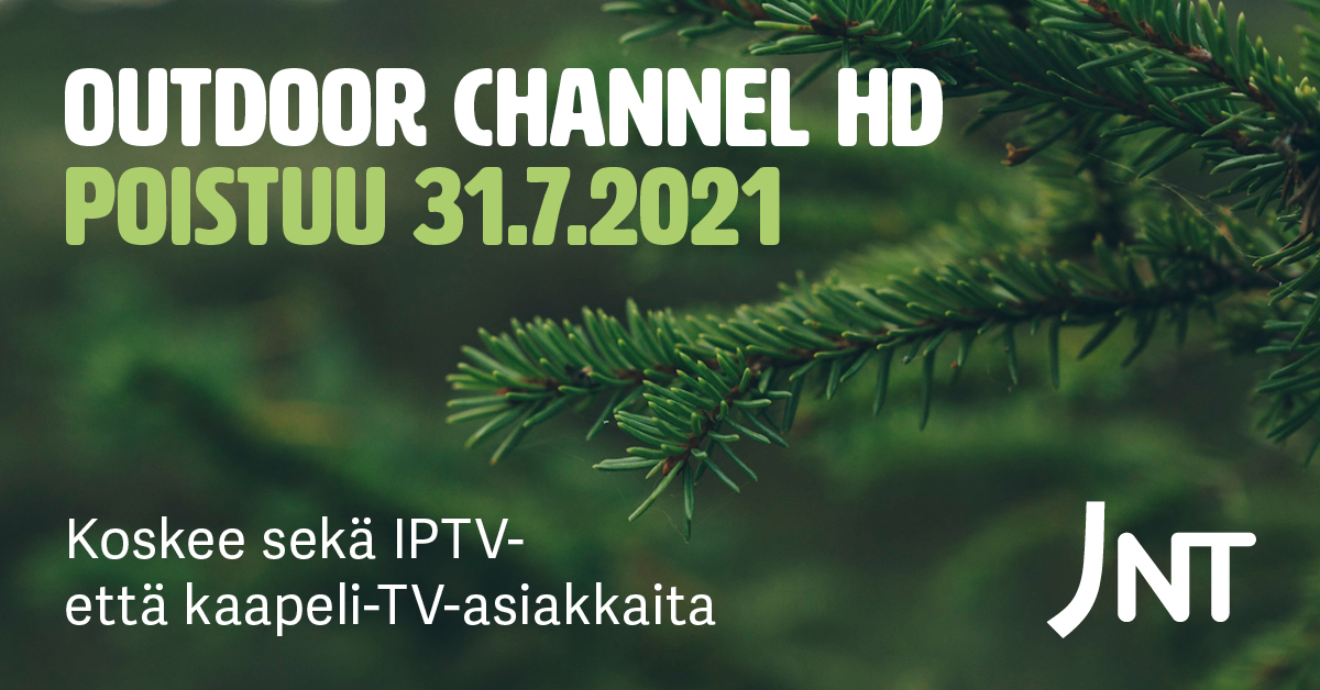 Outdoor Channel poistuu 31.7.2021