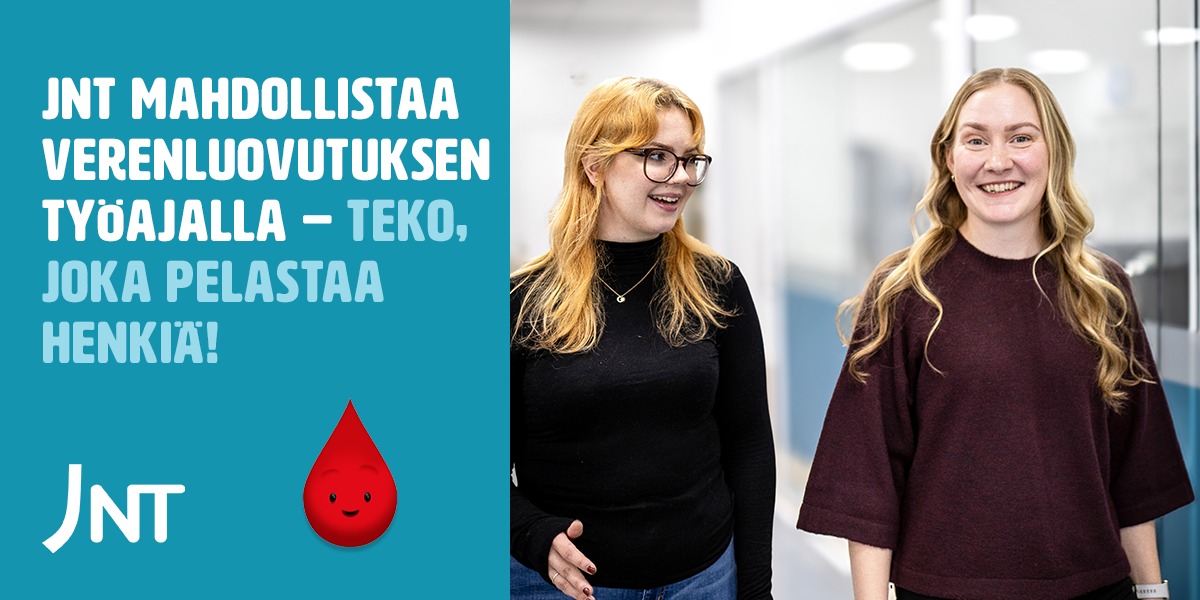 JNT mahdollistaa verenluovutuksen työajalla – teko, joka pelastaa henkiä!